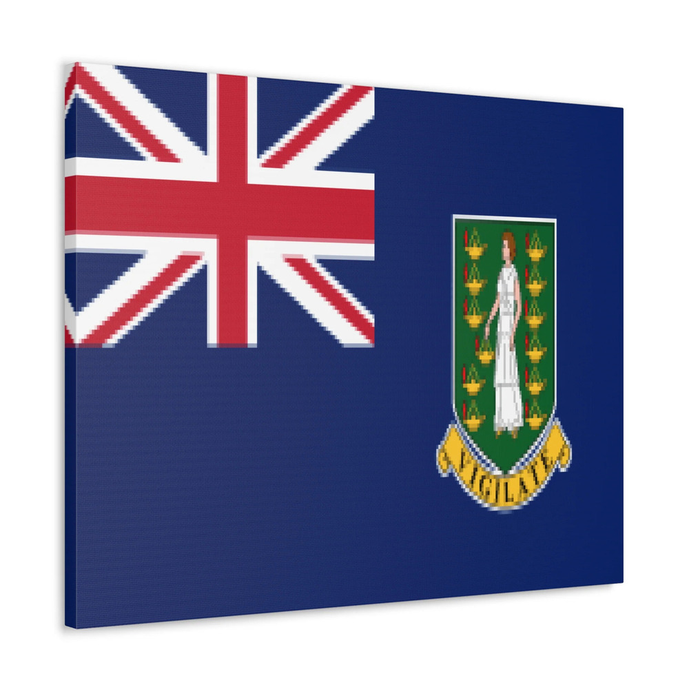 British Virgin Islands Country Flag Canvas Vibrant Wall Art Unframed Home Decor